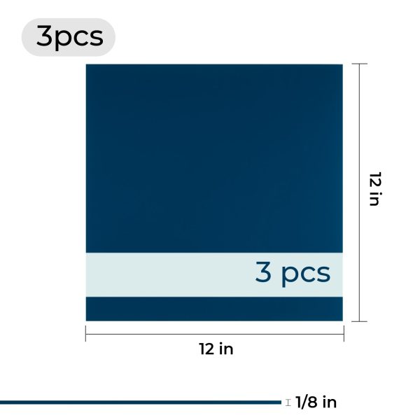 1 8  Navy to White Two-Tone Acrylic Sheet Plexiglass (3pcs) For Cheap - Image 3