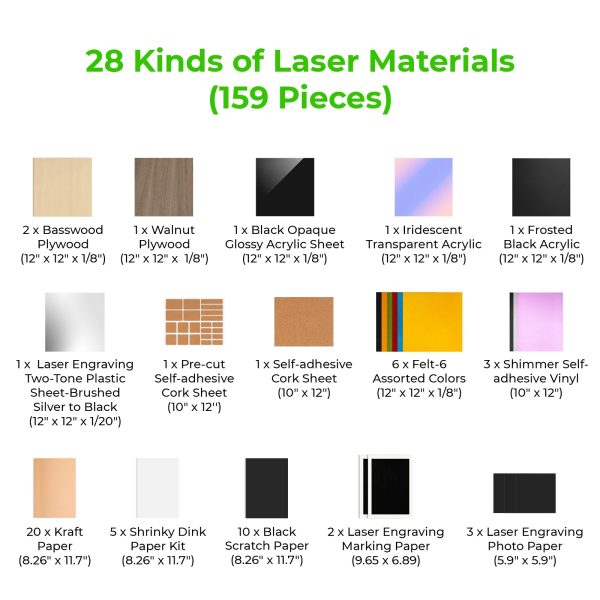 Ultimate Laser Material Kit (159pcs) For Discount - Image 3