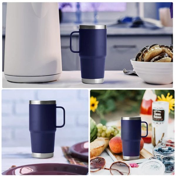 Navy Stainless Steel Tumbler kit with Handle (20oz) For Cheap - Image 5