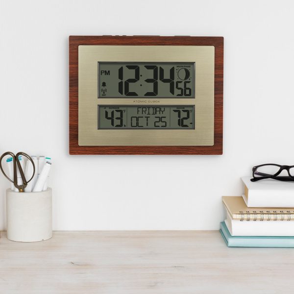 W86111V2 Atomic Digital Wall Clock with Moon Phase For Sale - Image 4