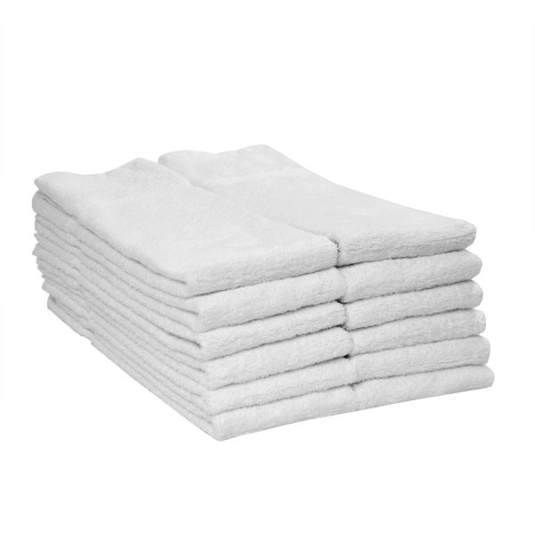 Nouvelle Legende Catalina Hand Towel, 27  x 16 , White, 12 Pack For Sale