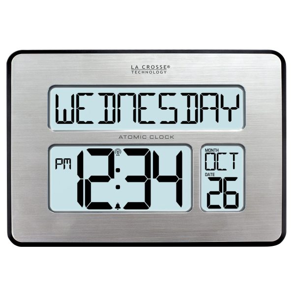 513-1419BL Atomic Digital Wall Clock with Backlight Supply