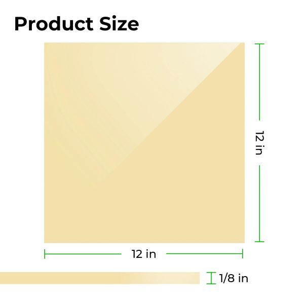 1 8  Pastel Baby Yellow Acrylic Sheet Plexiglass (3pcs) Hot on Sale - Image 4