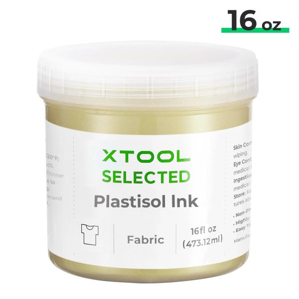 Glitter Gold Plastisol Ink for Screen Printing Fabric (16oz) Online now