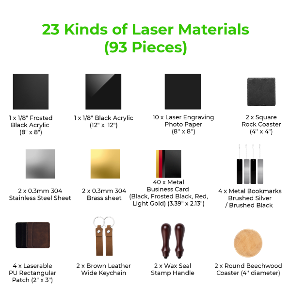 xTool F1 Ultra Laser Material Kit (93pcs) Fashion - Image 3