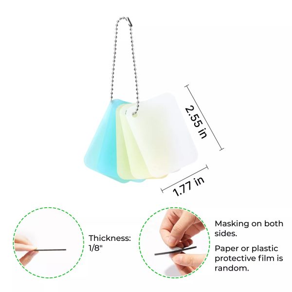 1 8  Glow in the Dark Acrylic Sample Set (5pcs) Online now - Image 3