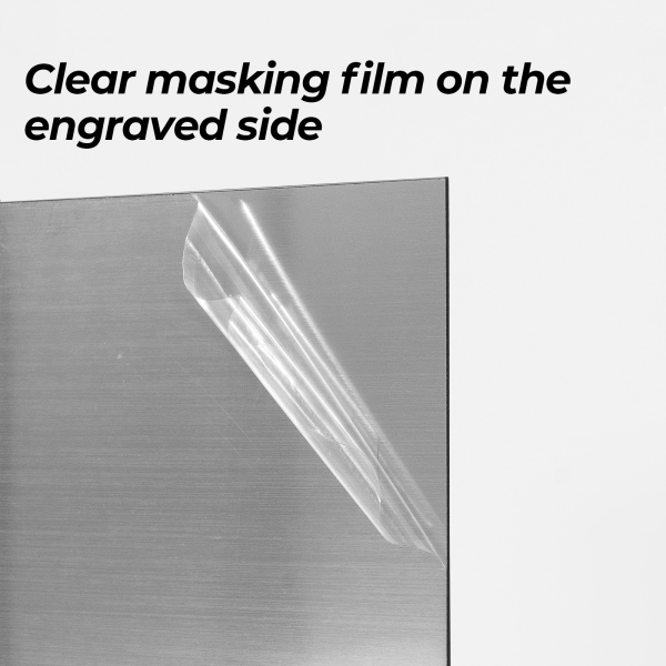 1 20  Laser Engraving Two-Tone Plastic Sheet Silver to Black Brushed (5pcs) For Cheap - Image 3