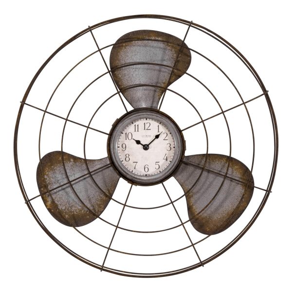 404-3942 16.5-inch Metal Fan Wall Clock Online now