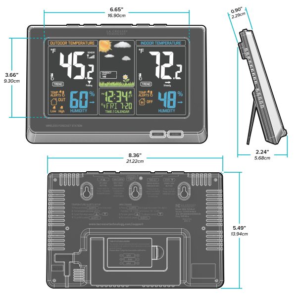 308-1414BV3 Wireless Color Weather Station Online Sale - Image 4