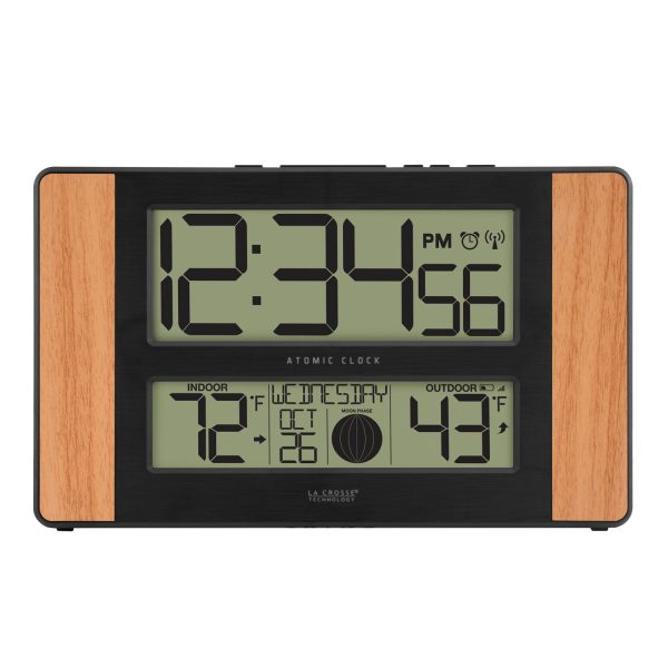 513-1417V2 Atomic Digital Wall Clock Hot on Sale