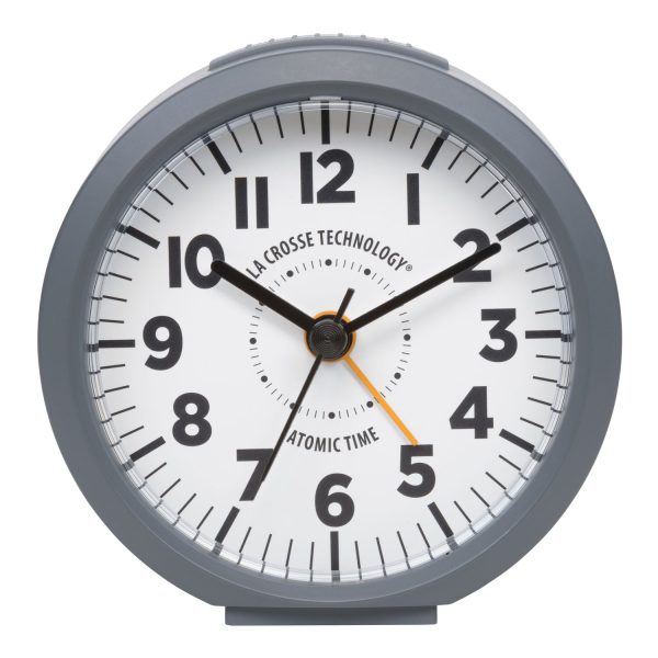 617-710 Atomic Analog Alarm Clock – Gray Hot on Sale