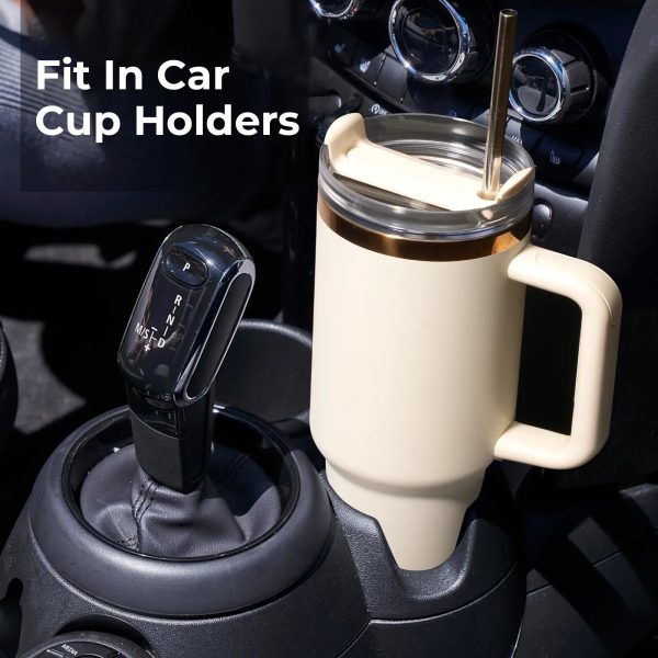 Pink to Gold Stainless Steel Tumbler with Removable Handle (40oz) on Sale - Image 5