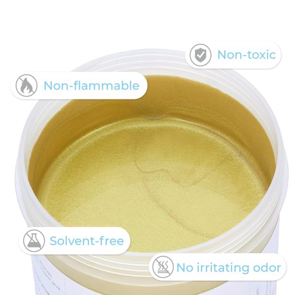 Glitter Gold Plastisol Ink for Screen Printing Fabric (16oz) Online now - Image 3