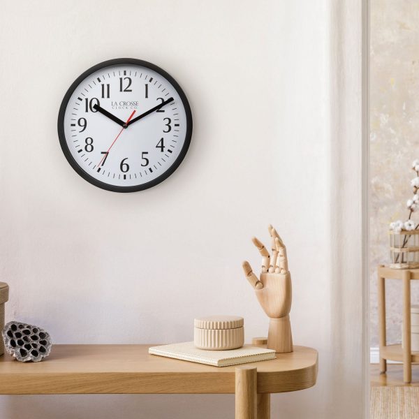 404-3020B 8-inch Basics Analog Wall Clock – Black on Sale - Image 3